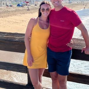 OV yellow exercise dress size small